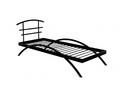 Кровать односпальная САКУРА (90х200/Белый/металлическое основание)