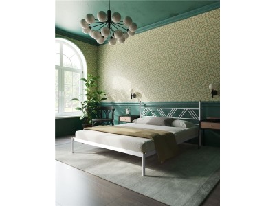 Кровать "Монблан" (120х200/ноги металл/цвет Белый)