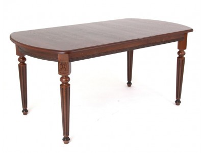 Стол овальный "Милорд-170" (90х170х220 / темный орех/патина темная)