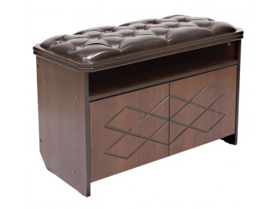 Банкетка Патриция (Орех/Оегон перламутр-120/каретная стяжка)