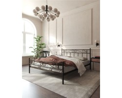 Кровать с изножьем "Франческа" (120х200/ноги металл/цвет Коричневый бархат)