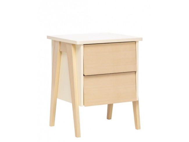 Тумбочка "Сканди" 2 ящ. (Натуральное дерево/дуб шампань)