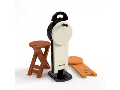 Комплект табуретов "Оливия" (стойка + 4 табурета) Белый