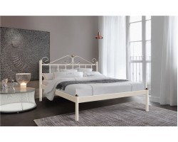 Кровать двуспальная "Розана" (180х200/мет. основание/бежевый)