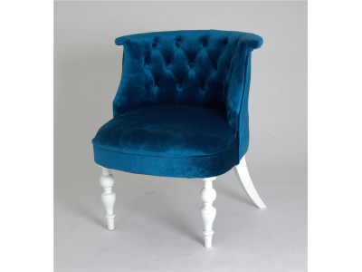Кресло Бархат (эмаль белая / 34 - королевский синий)