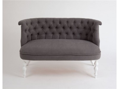 Диван Бархат (эмаль белая / RS 15 - серый)