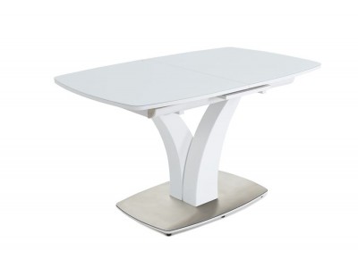 Стол "Нотр Дам ПМ" (OPTIWHITE/ 1400(1715)*850/ Цвет стекла:Белый / Цвет ЛДСП:Белый) Стол "Нотр Дам ПМ" (OPTIWHITE/ 1400(1715)*850/ Цвет стекла:Белый / Цвет ЛДСП:Белый)