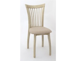 Стул "Виктория-1" м/с (Слоновая кость, матовый+ патина золото / ткань Wool Milk)