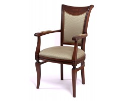 Кресло "Милорд №11-S" (Темный орех + патина/ткань Luiza com NEFRIT)