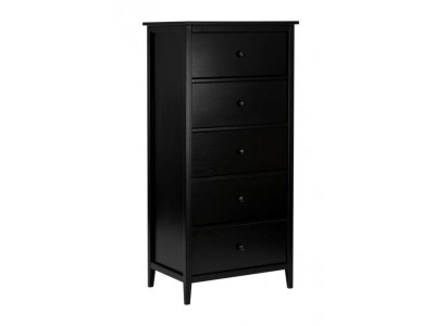 Комод "Хитроу" (5 ящ) (черный) Комод "Хитроу" (5 ящ) (черный)