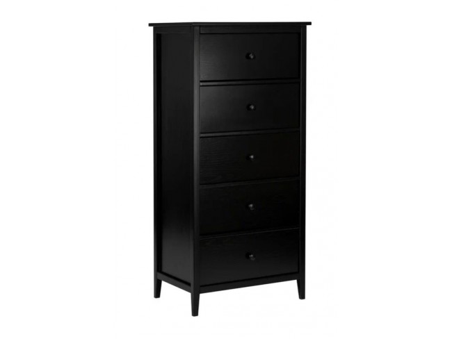 Комод "Хитроу" (5 ящ) (черный) Комод "Хитроу" (5 ящ) (черный)