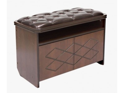 Банкетка "Патриция" (орех, к/з орегон, каретная стяжка) Вис