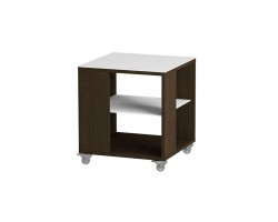 Стол журнальный 732 LS (Венге/Белое стекло)