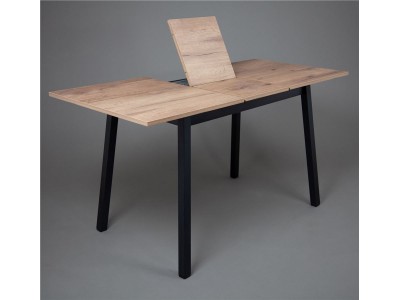 ТИРК стол раздвижной 110(140)х70, Дуб табачный/Черный