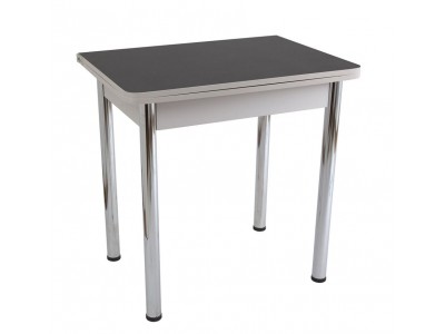 Стол обеденный ЛС-831 (Песок 1639/ноги Хром/кромка+царги серый)