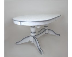 Стол Макси (цвет: Белый + серебро)