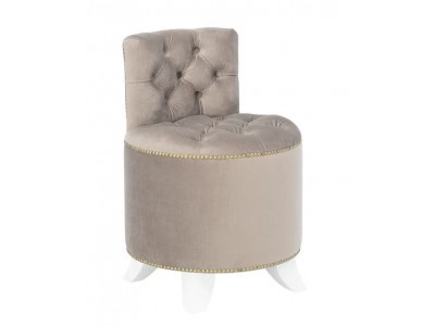 Банкетка со спинкой "Classic-05" (Супернова 17 персиковый/ноги Белый)