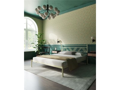 Кровать "Монблан" (120х200/ноги металл/цвет Бежевый)