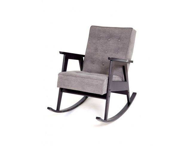 Кресло-качалка РЕТРО (венге / RS 15 - темно-серый)