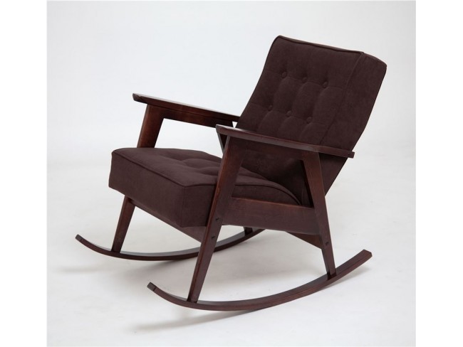 Кресло-качалка РЕТРО (темный тон / RS32 - коричневый)