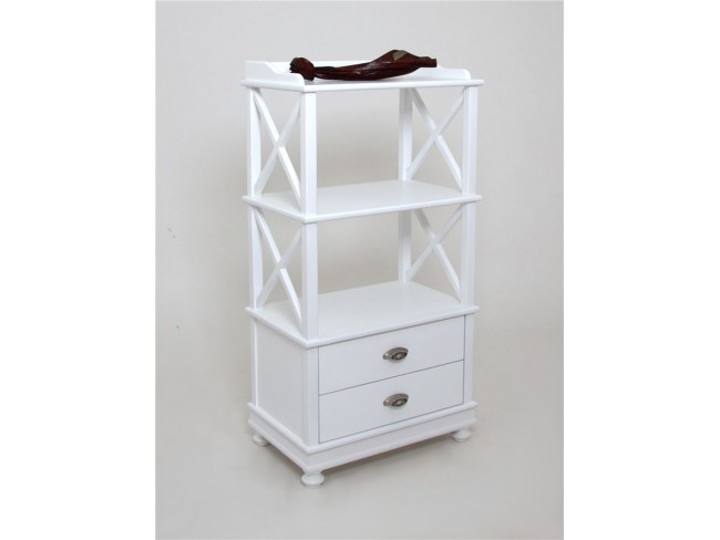 Стеллаж 2 полки (Белый) 112