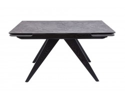 Стол Невада керамика (1400*820+300+300/керамика Baolai/цвет ножек Черный)