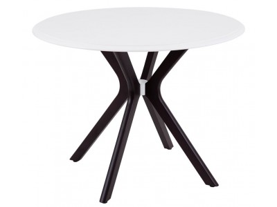 Стол Пекин (1000*1000/цвет столешницы Белый/цвет ножек Венге)