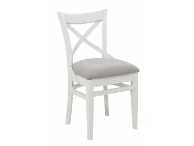 Стул полумягкий "Соло" венский (Тон 9 Эмаль белая / ткань:Вивальди 06)