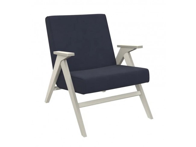 Кресло "Вест" (Дуб шампань/ ткань Verona Denim Blue, кант Verona Antrazite Grey)