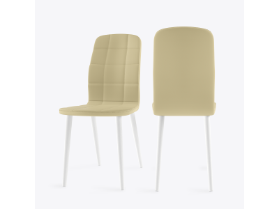 БЕЙЗ NX Стул Кремовый/Белый, экокожа