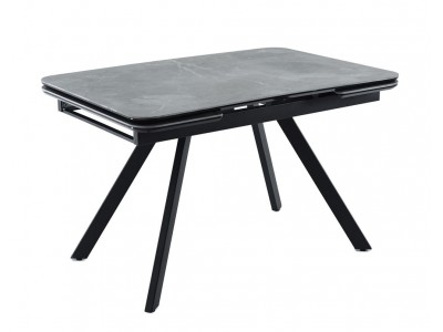 Стол "Леон" (1200*(184)*80 / керамика 1 кат. Bayona grey / каркас Черный матовый)