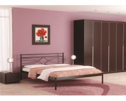 Кровать Мираж (120х200 / металлическое основание / Коричневый эмаль RAL 8017)