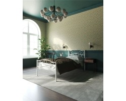 Кровать с изножьем "Глэдис" (90х200/ноги металл/цвет Белый)