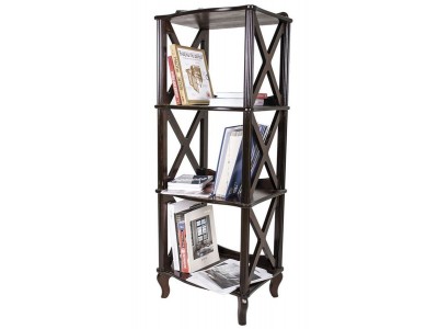 Этажерка-стеллаж "Джульетта"-3 (орех) Вис
