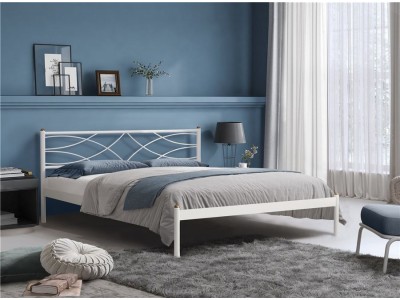 Кровать Экзотика (120х200/цвет Белый/ металлическое основание)
