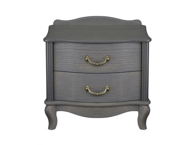 Тумбочка прикроватная "Джульетта" 2 ящ. (серый ясень) Вис