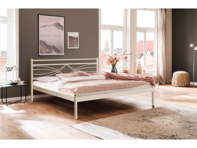 Кровать двуспальная Мираж 180х200 (металлическое основание/Бежевый)