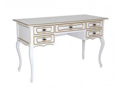 Стол 25 (Белый+золотая патина) большой 269