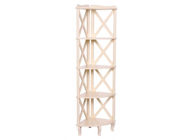 Этажерка-стеллаж угловая "Джульетта"-4 (дуб шампань) Вис