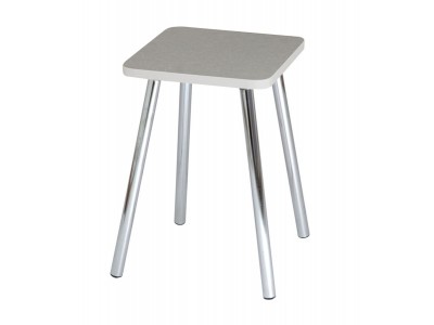 Табурет х/н (Цветы Аллюминий 4221/ ноги Хром)