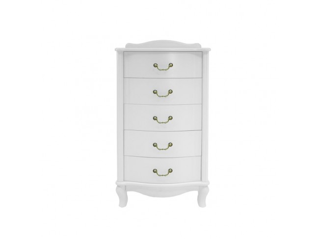 Комод Джульетта узкий (5 ящиков) Молочный дуб Ls