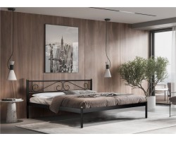 Кровать двуспальная ШАРМ (160х200/Черный/металлическое основание)