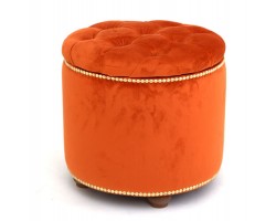 Банкетка Chester VS-02 круглый TOGAS (COL 56 терракотовый/ноги темный орех) велюр