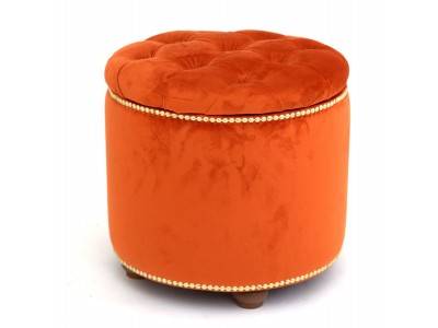 Банкетка Chester VS-02 круглый TOGAS (COL 56 терракотовый/ноги темный орех) велюр