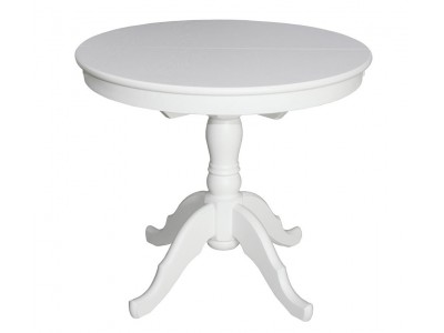 Стол Круглый (Белый/массив березы, МДФ, ШПОН)