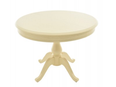 Стол "Фабрицио-1" раздвижной (D 1000 / Цвет дерева:Тон 10 Слоновая кость RAL 1015)