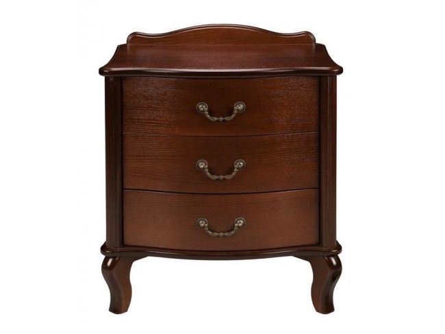 Тумбочка прикроватная "Джульетта" 3 ящ. (орех) Вис