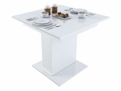 Стол раскладной "TURIN" квадратный (Белый/Глянец)