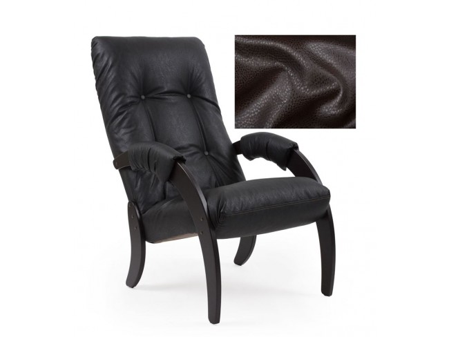 Кресло для отдыха Модель 61 (венге/Vegas lite Amber) Коричневый