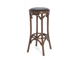 Табурет барный 750 Венский мягкий (темный тон, экокожа коричневая)